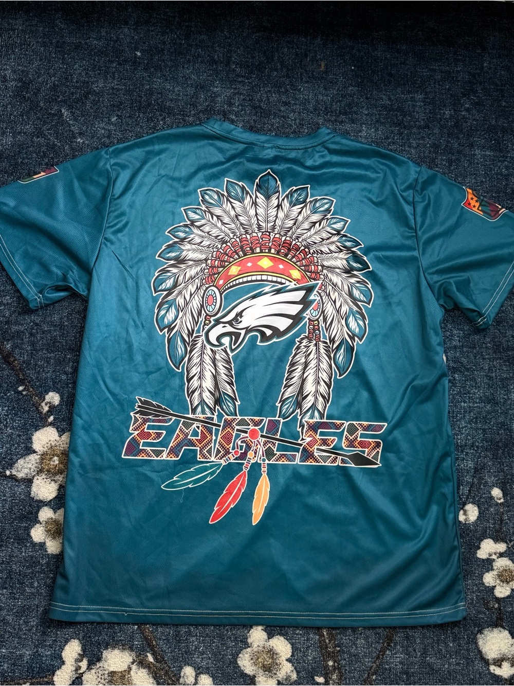 Men's Philadelphia Eagles Native American Jersey Type Tshirt